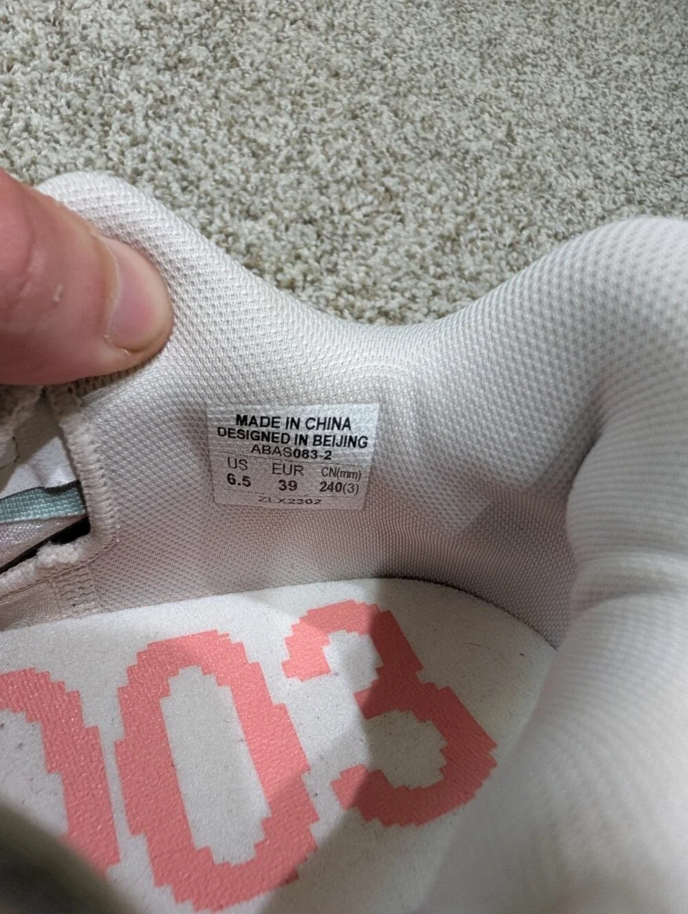 Men's Athletic Shoes - Pastel White Pink Blue